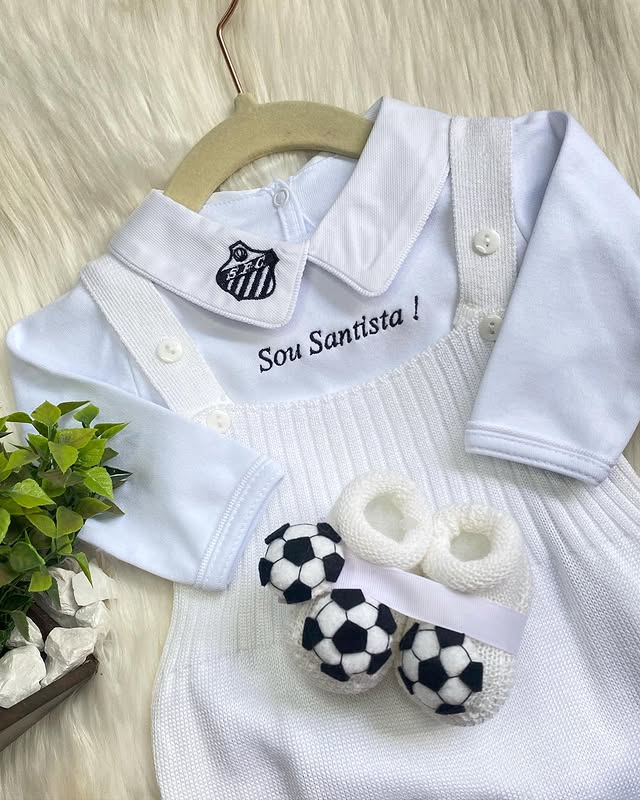 PROMOÇÃO Kit Saída Maternidade TIME FAVORITO Completa - Veste Até 4 Meses (Menino)