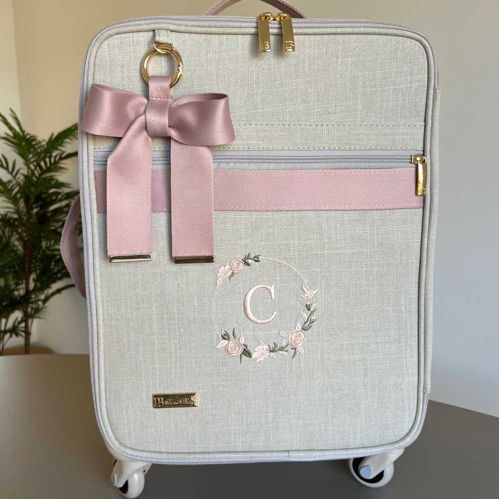 Kit Baby 4 Personalizado | Linho cru com Rosé