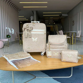 Kit Baby 4 Personalizado - Palha Ouro | Borboleta