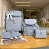 Kit Baby 4 Personalizado - Linho Cinza I Grafite