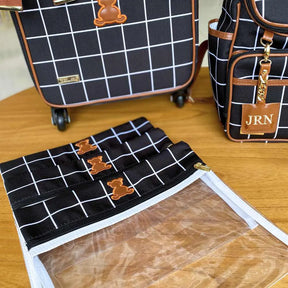 Kit Baby 4 Personalizado - Geo Preto I Caramelo