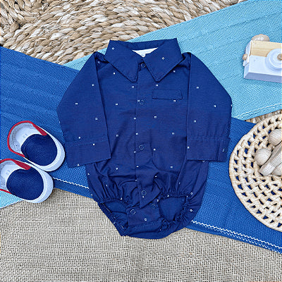 Kit 2 Body Camisa de Tecido Manga Longa