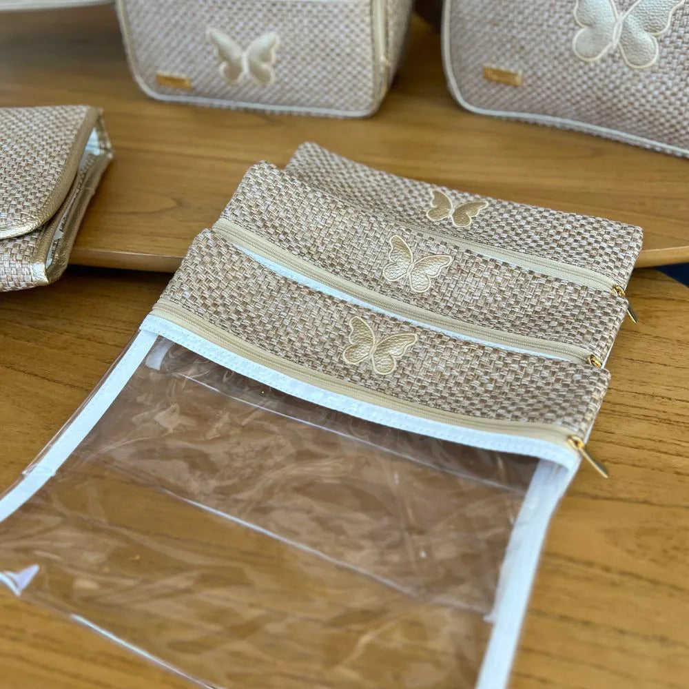 Kit Baby 4 Personalizado - Palha Ouro | Borboleta