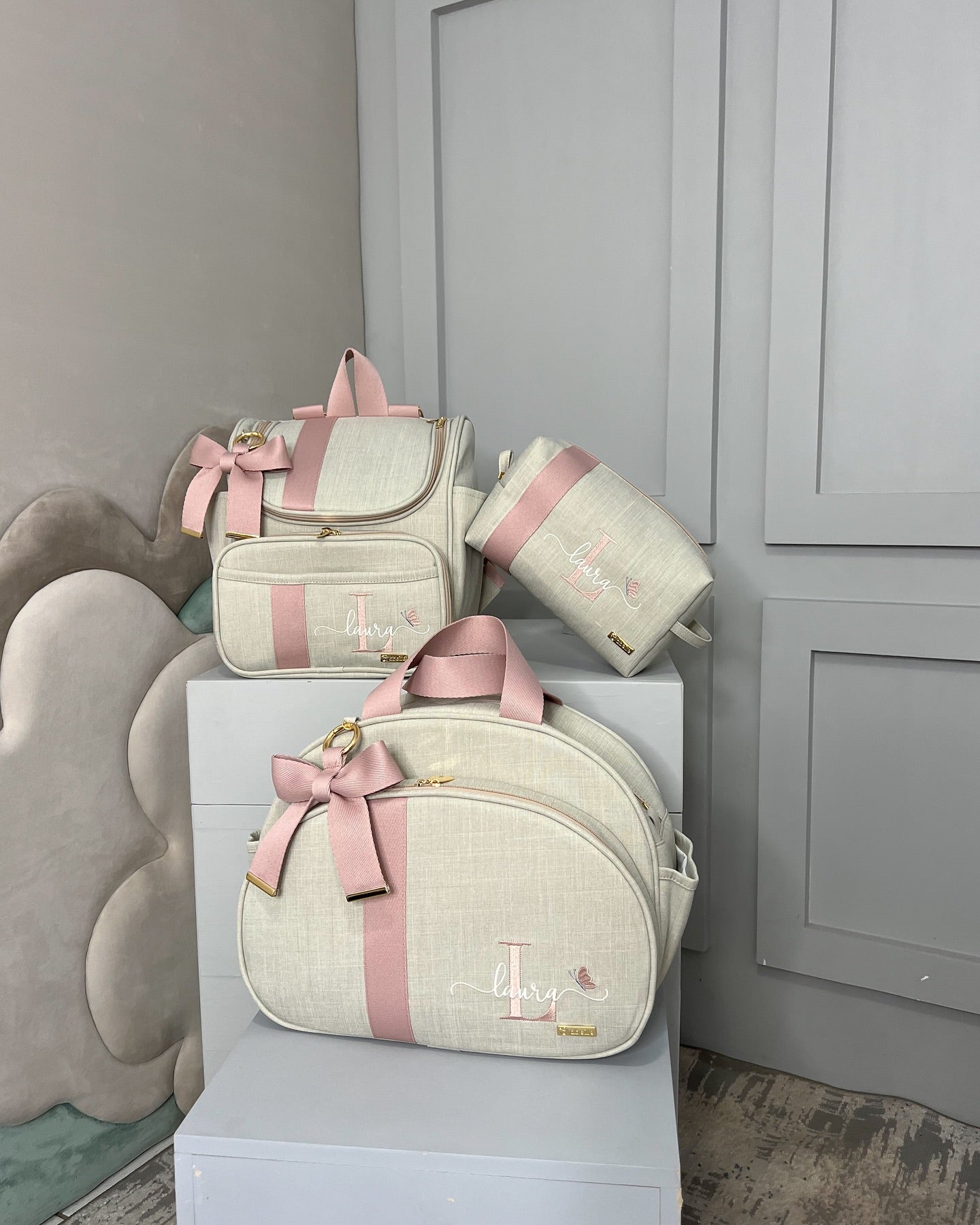 PROMOÇÃO Kit de Bolsas Maternidade 100% Personalizado com nome do Principe/Princesa