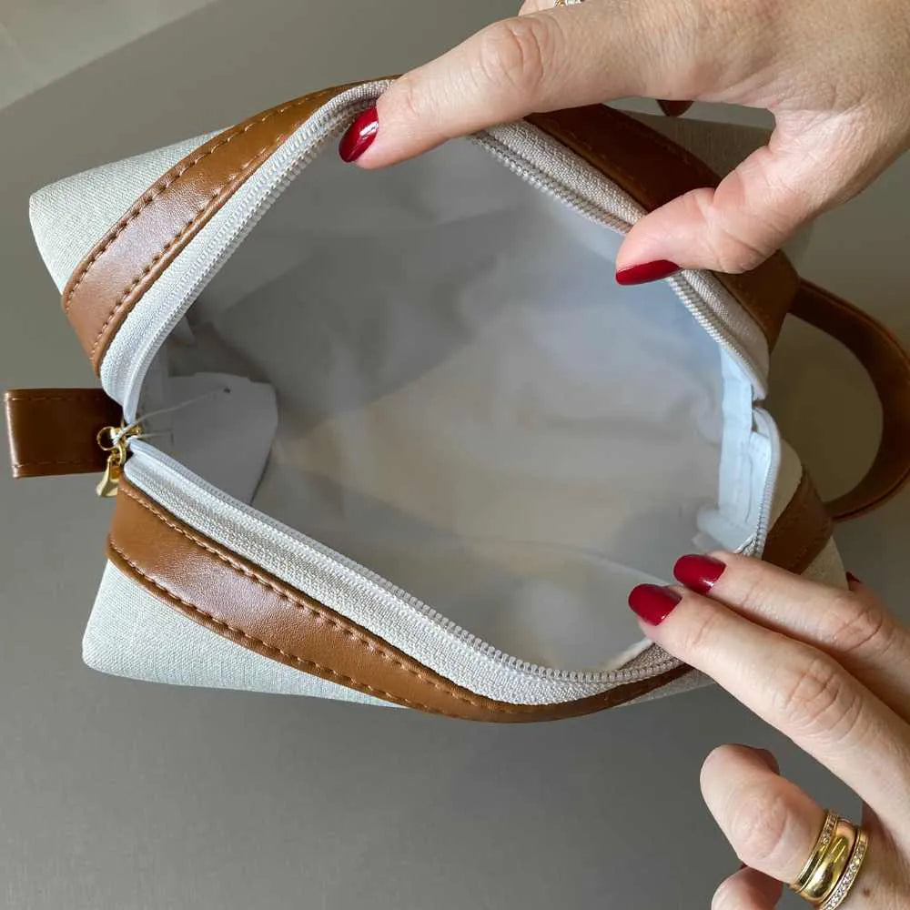 Kit Baby 4 Personalizado - Linho Cru I Caramelo