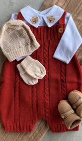 Kit Saída Maternidade Personalizável Completo Ursinho Laranja | Personalize Com o Nome do Seu Príncipe