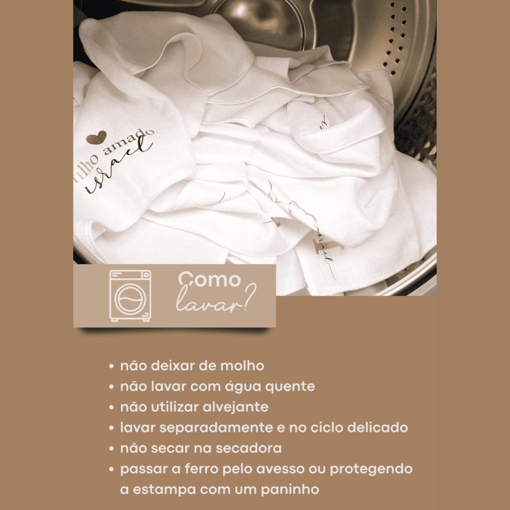 Kit de Fraldinha Personalizado com Nome do Bebê | 6 Peças Personalizadas