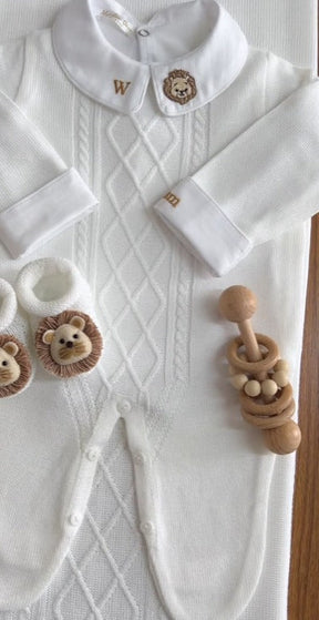 Kit Saída Maternidade Personalizável Completo Branco | Personalize Com o Nome do Seu Príncipe