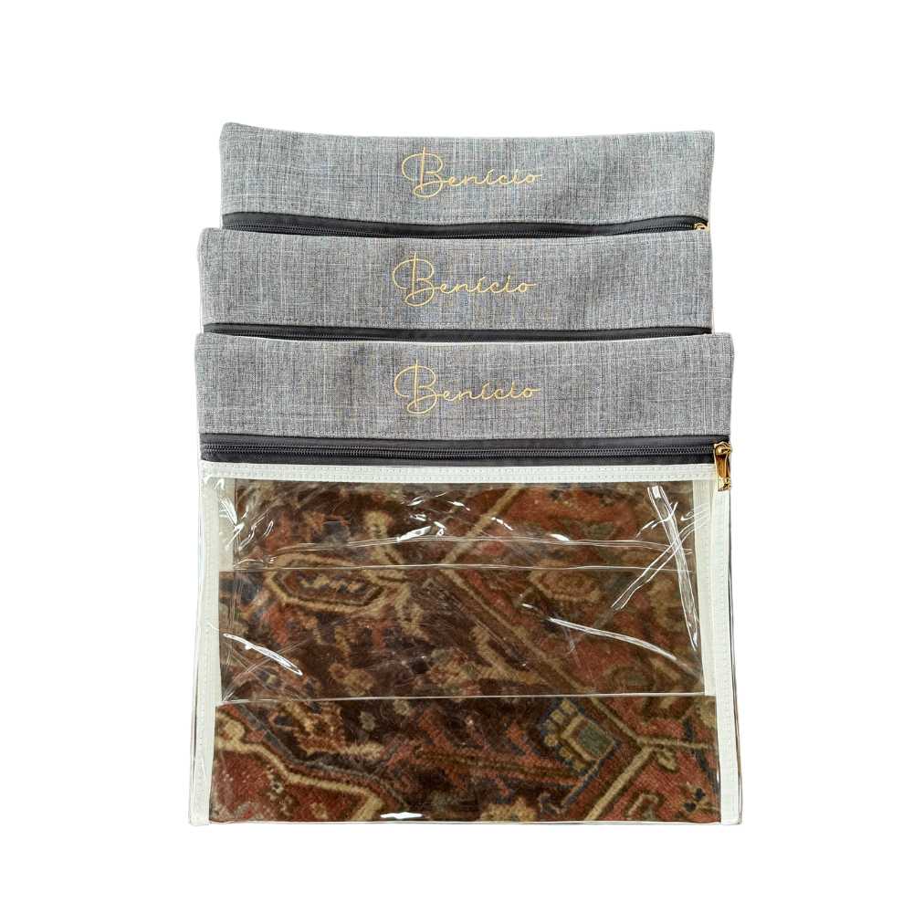 Kit Saquinhos Maternidade Linho cinza