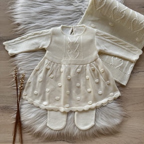 Saída Maternidade Trama e Bolhas Luxo Pérola