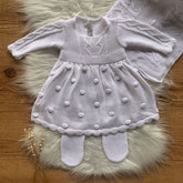 Saída Maternidade Trama e Bolhas Branco