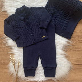 Saida Maternidade Trama Casaco, Macacão e Manta Profundo